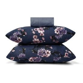 Jogo de Cama Queen Malha Solecasa Havan Casa 3 pçs - Hera Azul Jeans