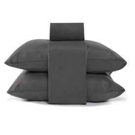 Jogo De Cama Queen Micro Percal Liso Havan Casa 4 Peças - Chumbo