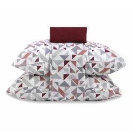 Jogo De Cama Queen Microfibra 150 Fios Havan Casa 4 Peças - Fernando Geo Vinho