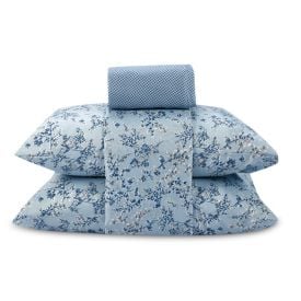 Jogo de Cama Queen Microfibra Napoli Havan Casa 4 pçs - Charme Azul