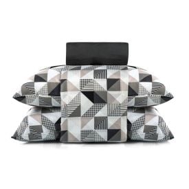 Jogo de Cama Queen Napoli Havan Casa 4 pçs - Log/Cinza