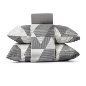 Jogo de Cama Queen Napoli Havan Casa 4 pçs - Rideau Geo Cinza