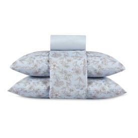 Jogo de Cama Queen Elegance Havan Casa 4 p&ccedil;s - Blossom Flowers Azul