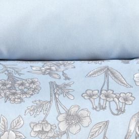 Jogo de Cama Queen Elegance Havan Casa 4 p&ccedil;s - Blossom Flowers Azul