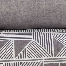 Jogo de Cama Queen Napoli Havan Casa 4 pçs  - Gráfico Geométrico Cinza