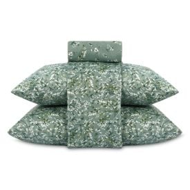 Jogo de Cama Queen Napoli Havan Casa 4 p&ccedil;s - Garden Folhas Verde