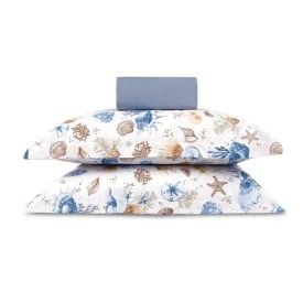 Jogo de Cama Queen Percal Buona Fortuna 3 p&ccedil;s - Acqua Azul Novo