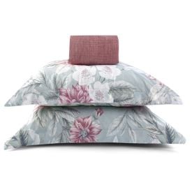 Jogo De Cama Queen Percal 200 Fios Buona Fortuna 3 Pçs - Textura Isis Rosa