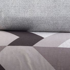 Jogo de Cama Queen Percal Buona Fortuna 3 pçs - Textura Heitor Chumbo