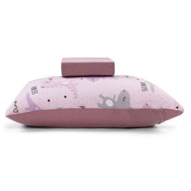 Jogo De Cama Solteiro 100% Algodão Kids Havan Casa 2 Pçs - Dino Rosa