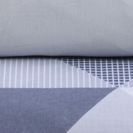 Jogo De Cama Solteiro 100% Algodão Royale Havan Casa 3 Pçs - Navy Cinza