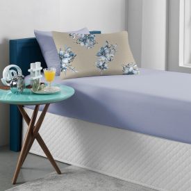 Jogo de Cama Solteiro Malha Solecasa Havan Casa 2 pçs - Crepusculo Azul Jeans