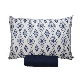 Jogo de Cama Solteiro Malha Solecasa Havan Casa 2 pçs - Horizonte Azul Profundo