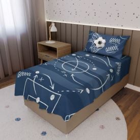 Jogo de Cama Solteiro Havan Kids 2 pçs - Futebol