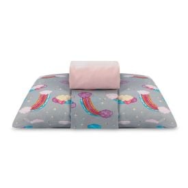 Jogo de Cama Solteiro 150 Fios Havan Kids 3 pçs - Rainbow Cinza