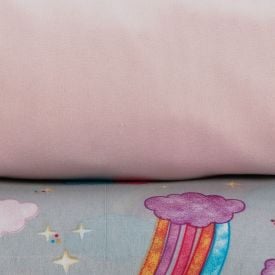 Jogo de Cama Solteiro 150 Fios Havan Kids 3 pçs - Rainbow Cinza