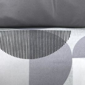 Jogo de Cama Solteiro Napoli Havan Casa 3 Peças - Luccius Geo Cinza