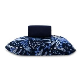 Jogo de Cama Solteiro Micropercal Havan Casa 3 p&ccedil;s - Flowers Marinho