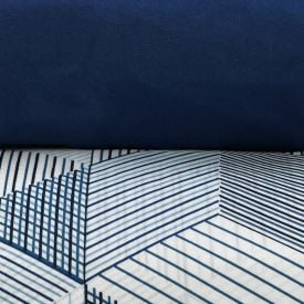 Jogo de Cama Solteiro Napoli Havan Casa 3 Peças - Cubos Geométricos Azul