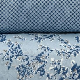 Jogo de Cama Solteiro Napoli Havan Casa 3 Pe&ccedil;as - Charme Azul