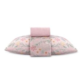 Jogo de Cama Solteiro Napoli Havan Casa 3 Peças - Iris Flowers Rose
