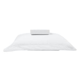 Jogo de Cama Solteiro Percal  Buona Fortuna 2 pçs - Branco Liso