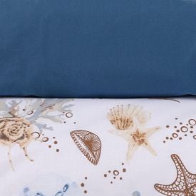 Jogo de Cama Solteiro Percal Buona Fortuna 2 pçs - Acqua Azul