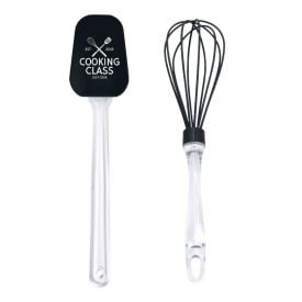 Jogo de Espátula e Fouet de Silicone Cooking Class Havan Casa 2 Peças - Preto