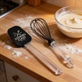 Jogo de Espátula e Fouet de Silicone Cooking Class Havan Casa 2 Peças - Preto