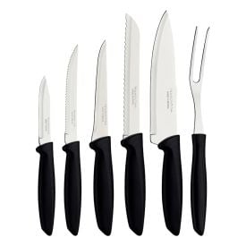 Jogo De Facas Inox Plenus Pre 6 Peças Tramontina - Preto