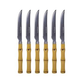 Jogo de Facas para Churrasco 6 Peças Lyor - Bambu