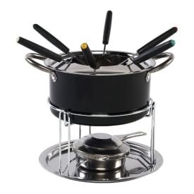 Jogo de Fondue Preto Havan Casa - 11 Pe&ccedil;as