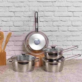 Jogo De Panelas Tramontina Indução Allegra 4 Peças - Inox