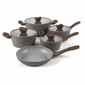 Jogo de Panelas Elegance Indução Havan Casa 5 Peças - Chocolate