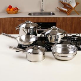 Jogo de Panelas Indução Tramontina Solar 5 Peças - Aço Inox