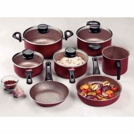 Jogo De Panelas Tramontina Paris Starflon 7 Peças - Vermelho