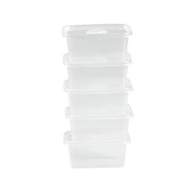 Jogo De Potes Retangular Pop Plasútil 380Ml - 5 Peças