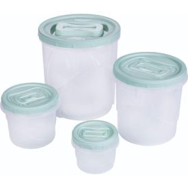 Jogo De Potes Com Tampa Clic 4 Peças Plasútil - 9266