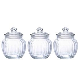 Jogo de Potes em Vidro Havan Casa 600Ml - 3 Peças