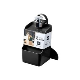 Jogo de Rodo e Dispenser de Detergente Slim Uz 500Ml - Preto