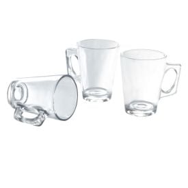 Jogo de Xícaras Casual de Vidro 185Ml Classhome 3 Peças - Transparente