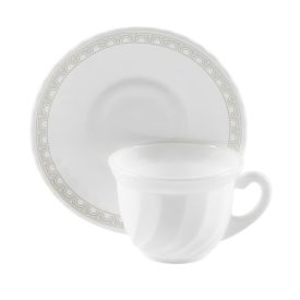 Jogo de X&iacute;caras com Pires Opaline Paris 190Ml Havan Casa 12 p&ccedil;s - Branco