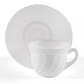 Jogo De X&iacute;caras Com Pires Opaline Val&ecirc;ncia 190Ml Havan Casa 12 P&ccedil;s - Branco