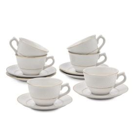 Jogo De X&iacute;caras Com Pires Royal Havan Casa 12 Pe&ccedil;as - 220ml