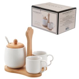 Jogo De Xicaras Para Cafe Com Acucareiro E Suporte Oasis 4 Pecas