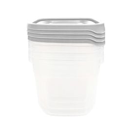 Jogo Potes de Plástico Mais Plasvale 530Ml 4 Peças - Sortido