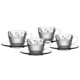 Jogo Xicara Café Com Pires L Hermitage 180Ml - 8 Peças