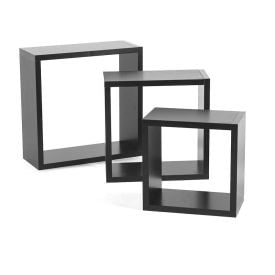 Kit 3 Nichos Leve Decorare Preto Prat-K