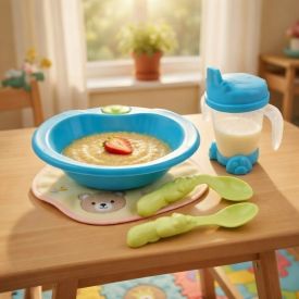 Kit Alimentação 4 Peças Havan Baby - Azul E Verde