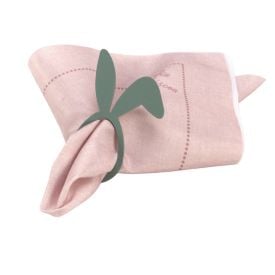 Kit Anel de Guardanapo Páscoa 4 Peças - Páscoa Dourado Verde